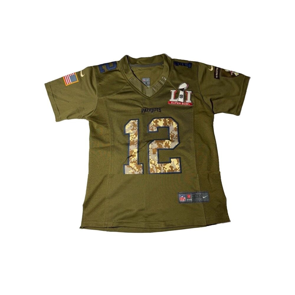 Nike Tom Brady #12 Patriots Salute to Service Jersey (read Description For Size)